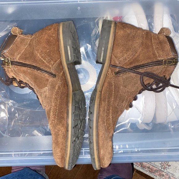 ALDO MR. B’s SUEDE LEATHER BROWN WINGTIP ANKLE BOOTS MENS - Picture 1 of 7